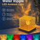🥳2026 HOT SALE🥳💞50K+ SOLD! 🌊💤Dynamic Water Ripple LED Light – soothing ripple effect, soft flicker-free glow. USB powered, 3W, ideal for bedtime relaxation & reading. 🛋️✨