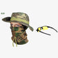 Sombrero de pesca de camuflaje 2 en 1 y envoltura de cuello de máscara