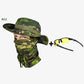 Sombrero de pesca de camuflaje 2 en 1 y envoltura de cuello de máscara