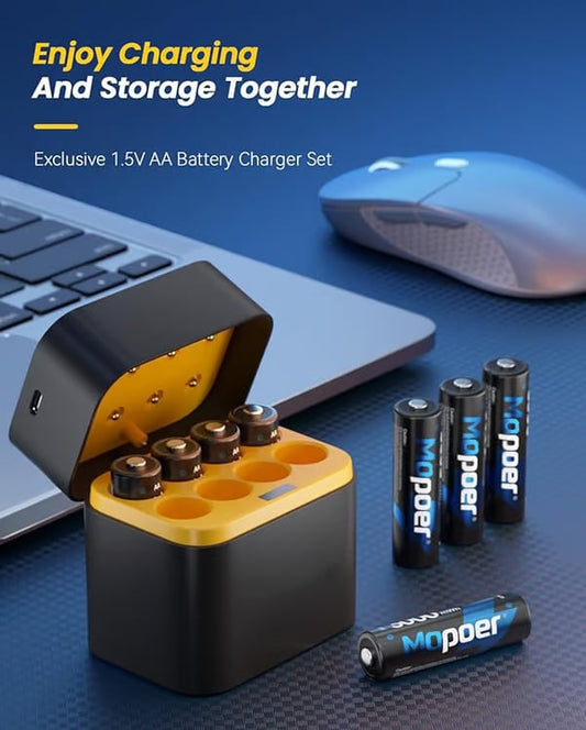 🔋Batería de iones de litio con caja de almacenamiento de carga integrada💡Protección contra sobrecarga