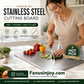 📢📢 LIMITED-TIME 50% OFF! 🔪 304 Stainless Steel Cutting Board – Safe, Hygienic & Built to Last 👩‍🍳