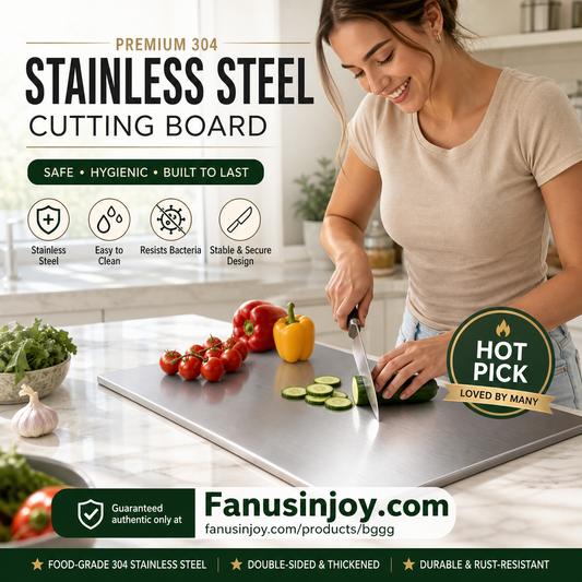 📢📢 LIMITED-TIME 50% OFF! 🔪 304 Stainless Steel Cutting Board – Safe, Hygienic & Built to Last 👩‍🍳