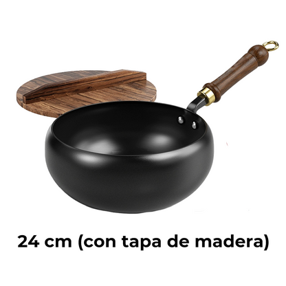 🔥Cacerola Artesana de Hierro Fundido sin Esmaltar