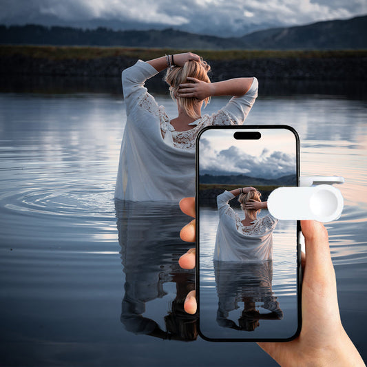 Lente con efecto espejo: captura reflejos impresionantes al instante.