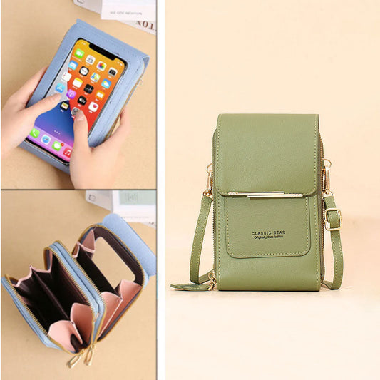 Bolso de Mano de Cuero para Mujer con Pantalla Táctil