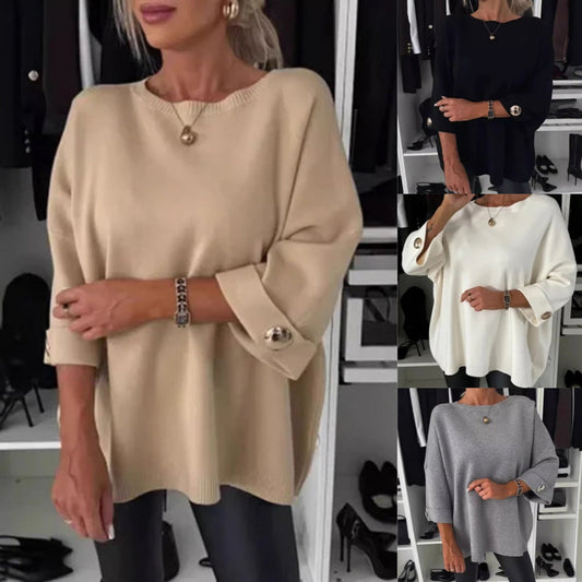 🎀 Blusa de Punto Clásica de Color Sólido para Mujer - COMPRA 2 ENVÍO GRATIS