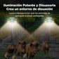 Luces de advertencia solares repelentes de bestias con volumen alto