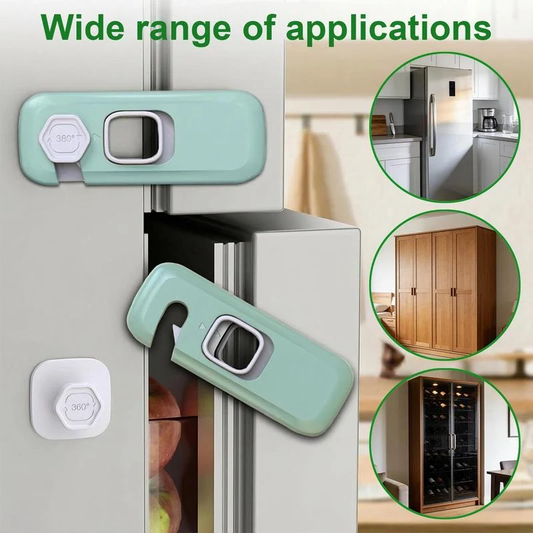 🎉 BUY 1 GET 1 FREE! 🔒 Child Safety Locks – Easy-to-Install Adhesive Locks for Fridges & Cabinets 👶