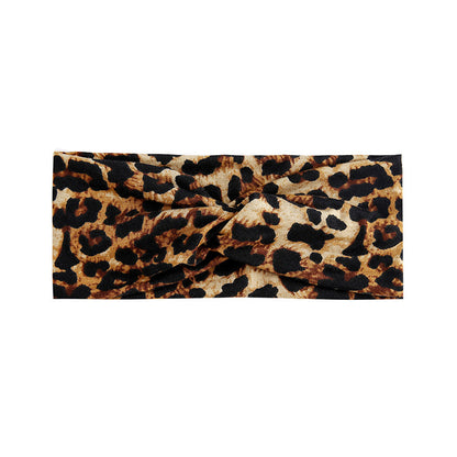 Diademas anchas de yoga con diseño cruzado retorcido, leopardo y liso – Bandas elásticas para el pelo para mujeres y niñas