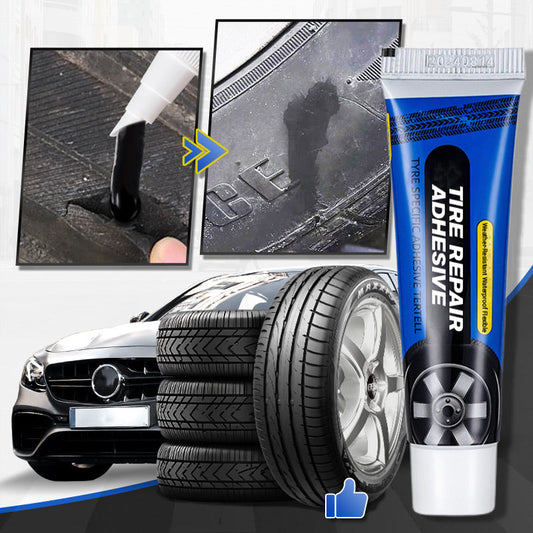 Adhesivo flexible para reparación de neumáticos, resistente a las inclemencias y impermeable