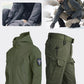 Conjunto de chaqueta y pantalones softshell táctico • Impermeable • Antiviento • Aislante • Ideal para uso invernal y de terreno