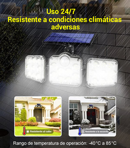 Lámpara solar de pared de tres cabezas - COMPRA 2 ENVÍO GRATIS