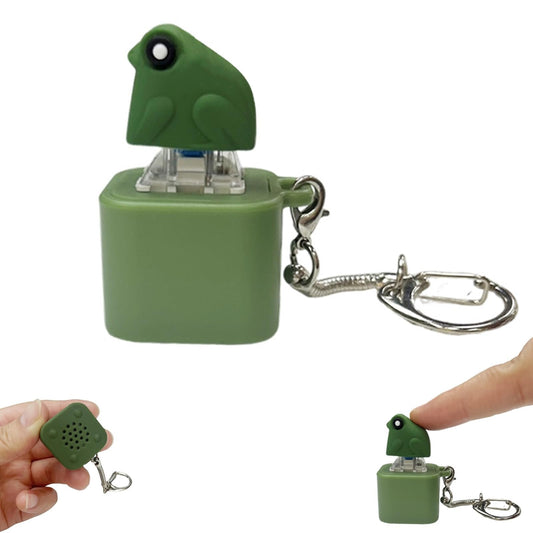 🐸 Juguete Antiestrés de Rana que Cria – Llavero Recargable de Rana que Cria, Relajante Antiestrés de Rana con Luces Coloridas, Juguete Divertido y Portátil para Aliviar la Ansiedad