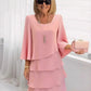 💃✨ Vestido de Mujer con Volantes Escalonados y Mangas Acampanadas – Estilo y Elegancia para Cada Ocasión 🌸👗