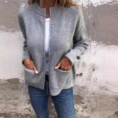 Chaqueta de Punto para Mujer | Casual Versátil con Bolsillos | Ideal para Otoño e Invierno