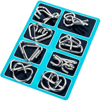 🧩 Anillo Rompecabezas de Metal (8 Piezas) - Desafío Mental con Instrucciones y Solución Incluidas, Ideal para Regalo 🎁✨