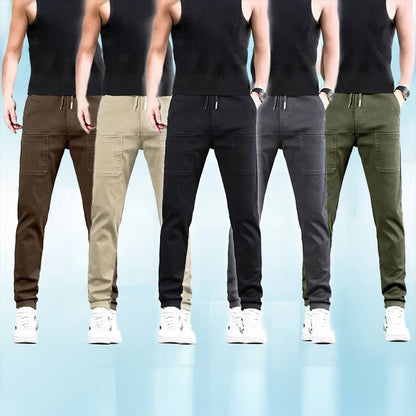 🌞Pantalones Casuales de Hombres | Tela Fresca de Hielo, Elásticos & Impermeables | 6 Bolsillos💧
