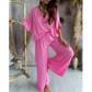 🔥Traje Casual Holgado de Color Sólido para Mujer
