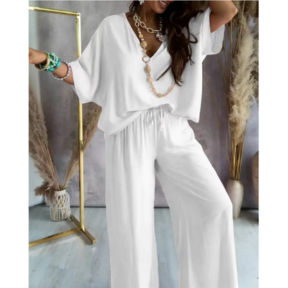 🔥Traje Casual Holgado de Color Sólido para Mujer