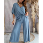 🔥Traje Casual Holgado de Color Sólido para Mujer