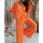 🔥Traje Casual Holgado de Color Sólido para Mujer