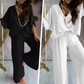 🔥Traje Casual Holgado de Color Sólido para Mujer