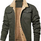 Chaqueta de Piel Blanda para Invierno con Estilo Western Retro para Hombres