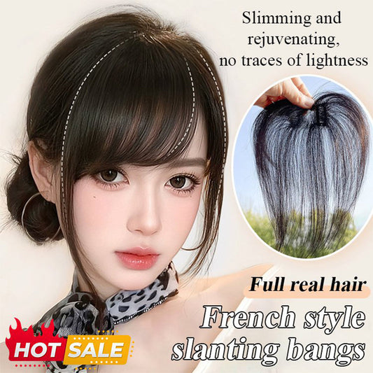 Peluca de Flequillo Francés con Clip Sin Costuras（50% OFF）