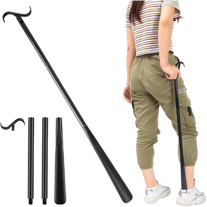 Cornetilla para Zapatos Ajustable con Descalzador de Calcetines para Adultos Mayores