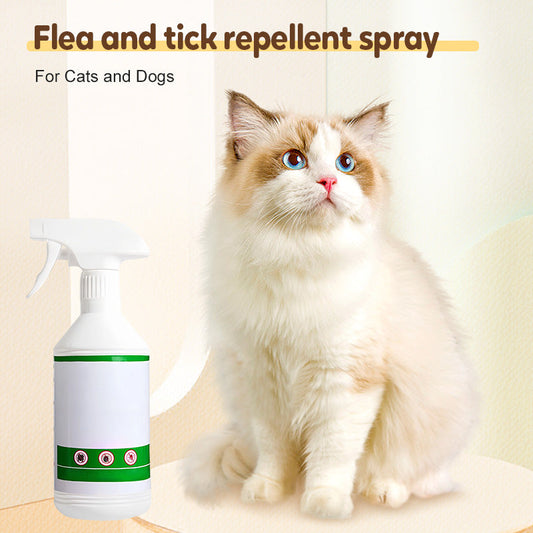 Repelente en Spray contra Pulgas y Garrapatas para Gatos y Perros