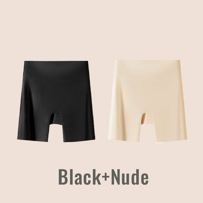 Ropa interior de seda helada de cintura alta para mujer con control de abdomen y levantamiento de cadera