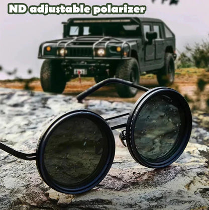 🔥Gafas de sol redondas polarizadas con tinte ajustable