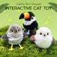 Juguete interactivo para gatos con forma de pájaro realist