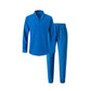 Elegante conjunto de dos piezas para hombre con top con cuello y pantalones con cordón