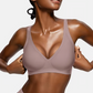 Brasier Sin Aros Push-up con Escote Profundo en V y Diseño Invisible