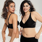 Brasier Sin Aros Push-up con Escote Profundo en V y Diseño Invisible