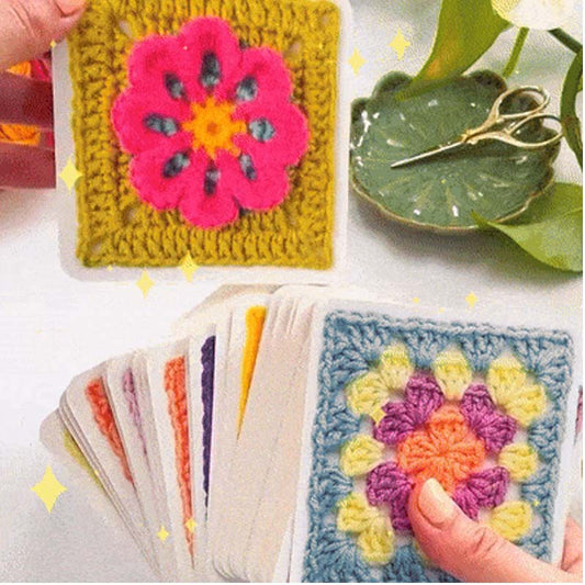 🧵El juego de cartas Granny Square para ganchillo: 50 motivos para mezclar y combinar🧶