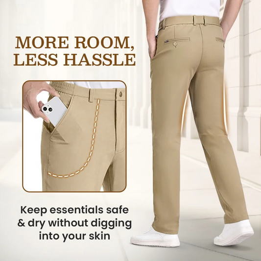 Pantalones cómodos clásicos ligeros para hombre