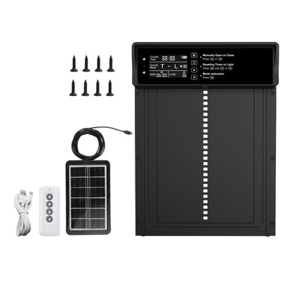 Puerta de gallinero automática solar