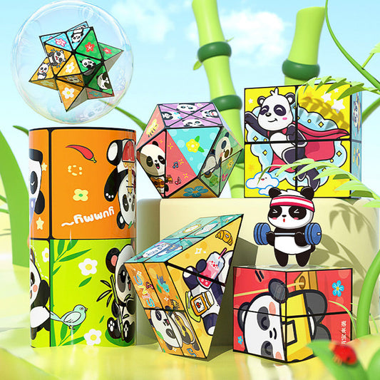 🧒✨Juguete creativo plegable Panda Magic Cube para niños