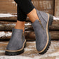Botines de mujer con puntera redonda y cremallera latera