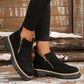 Botines de mujer con puntera redonda y cremallera latera