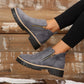Botines de mujer con puntera redonda y cremallera latera