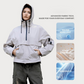 Chaqueta softshell causal con capuch