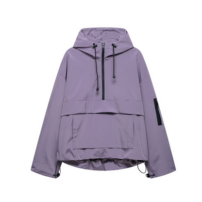 Chaqueta softshell causal con capuch