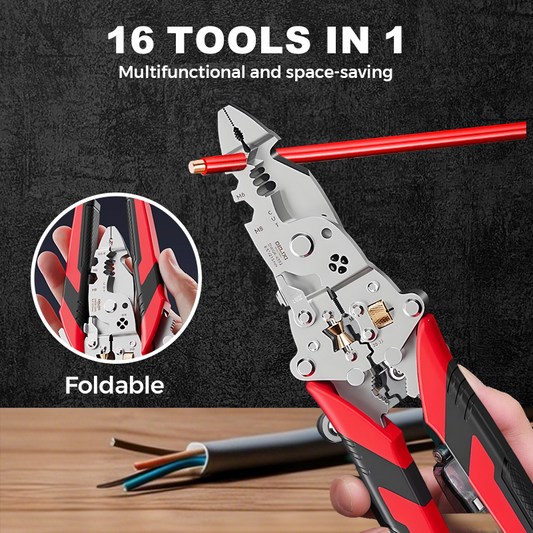 Pelacables de alambre de acero inoxidable plegable 16 en 1