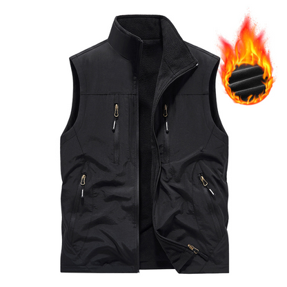 Chaqueta chaleco sin mangas extragrande para hombre con bolsillos - COMPRA 2 ENVÍO GRATIS
