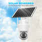 Conjunto de cámaras de seguridad inalámbricas alimentadas por energía solar con alarma