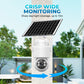 Conjunto de cámaras de seguridad inalámbricas alimentadas por energía solar con alarma