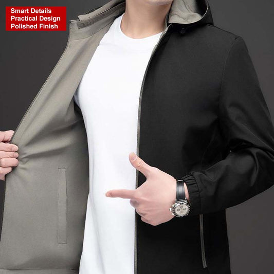 Chaqueta ligera casual con cremallera para hombres ( Envío gratuito )